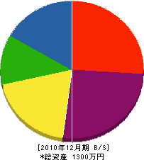 小林建設 貸借対照表 2010年12月期