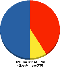 志垣設備 貸借対照表 2009年12月期