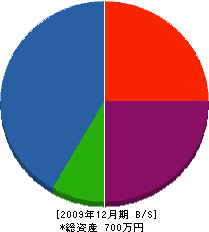 中島水道設備 貸借対照表 2009年12月期