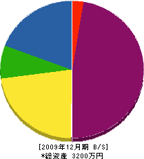 渋谷塗装店 貸借対照表 2009年12月期