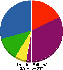 安達建築 貸借対照表 2009年12月期