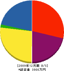 東大和建設工業 貸借対照表 2009年12月期