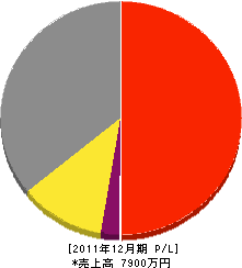 岸田ポンプ水道店 損益計算書 2011年12月期
