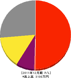 若山電設 損益計算書 2011年12月期 若山電設 損益計算書 2011年12月期