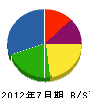 澤田塗装工業 貸借対照表 2012年7月期