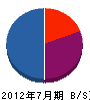 大津硝子店 貸借対照表 2012年7月期