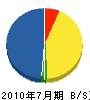 寺尾電気工業 貸借対照表 2010年7月期
