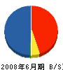 亀井工業 貸借対照表 2008年6月期