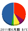 矢口電気 貸借対照表 2011年6月期
