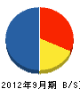 三枝電工 貸借対照表 2012年9月期