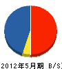 日本都市ライン 貸借対照表 2012年5月期