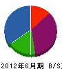 亀嶋設備 貸借対照表 2012年6月期