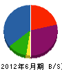 日本プラミング 貸借対照表 2012年6月期
