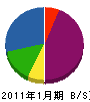 和田設備工事 貸借対照表 2011年1月期