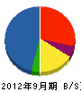 芝江産業 貸借対照表 2012年9月期