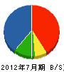 田名網電気 貸借対照表 2012年7月期