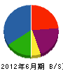 川島建設 貸借対照表 2012年6月期