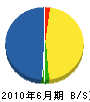 福井建設 貸借対照表 2010年6月期