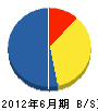 田中電気工事 貸借対照表 2012年6月期