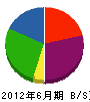 1川商店 貸借対照表 2012年6月期