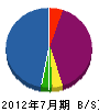 誠晨建設 貸借対照表 2012年7月期