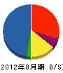 井川電業 貸借対照表 2012年8月期
