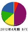 瀧田 貸借対照表 2012年4月期