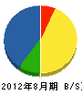 早稲田技研防災 貸借対照表 2012年8月期