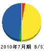 田中工業 貸借対照表 2010年7月期
