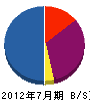 早川水道 貸借対照表 2012年7月期