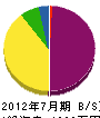 早田工務店 貸借対照表 2012年7月期