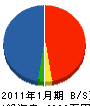 丹羽勝建築 貸借対照表 2011年1月期
