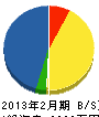 菱田商店 貸借対照表 2013年2月期