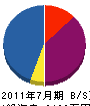 大津硝子店 貸借対照表 2011年7月期
