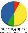 長崎林業 貸借対照表 2011年6月期