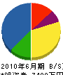 相澤建設 貸借対照表 2010年6月期