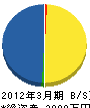 田中電器工事店 貸借対照表 2012年3月期