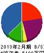 共和坂本電気工事 貸借対照表 2013年2月期