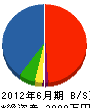 熊本エネルギーシステム 貸借対照表 2012年6月期