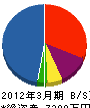 須江建設工業 貸借対照表 2012年3月期