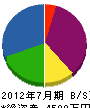 小笠原電気 貸借対照表 2012年7月期