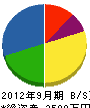 藤村電気工事 貸借対照表 2012年9月期