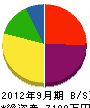 笹井建設 貸借対照表 2012年9月期