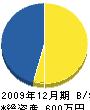 永田工務店 貸借対照表 2009年12月期