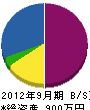 竹内組 貸借対照表 2012年9月期