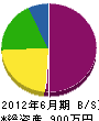 小田ボウリング 貸借対照表 2012年6月期