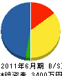 新田組 貸借対照表 2011年6月期