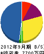 内藤電機 貸借対照表 2012年9月期