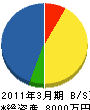 九水 貸借対照表 2011年3月期