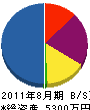 三陽 貸借対照表 2011年8月期